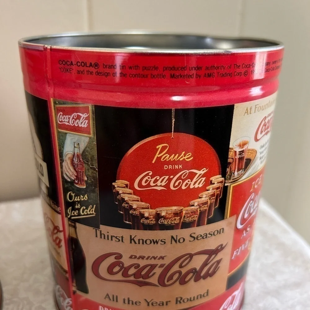Vintage Coca-Cola Coke Set of 2 Tins 1993 & 1995 Collectible